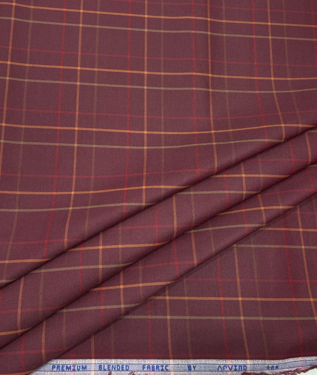 Arvind Thin Checks Luxury Cotton Fabric for Men's Shirt