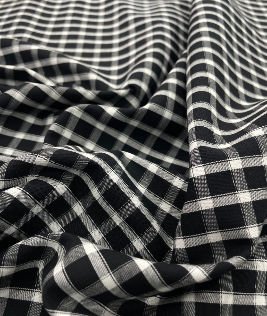 Raymond Small Black & White 100% Premium Cotton Shirt Fabric