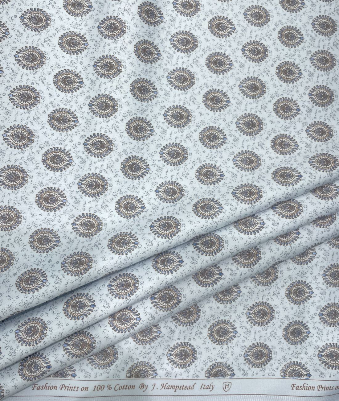 J.Hampstead Printed Luxury Giza Cotton Fabric for Men's Shirt