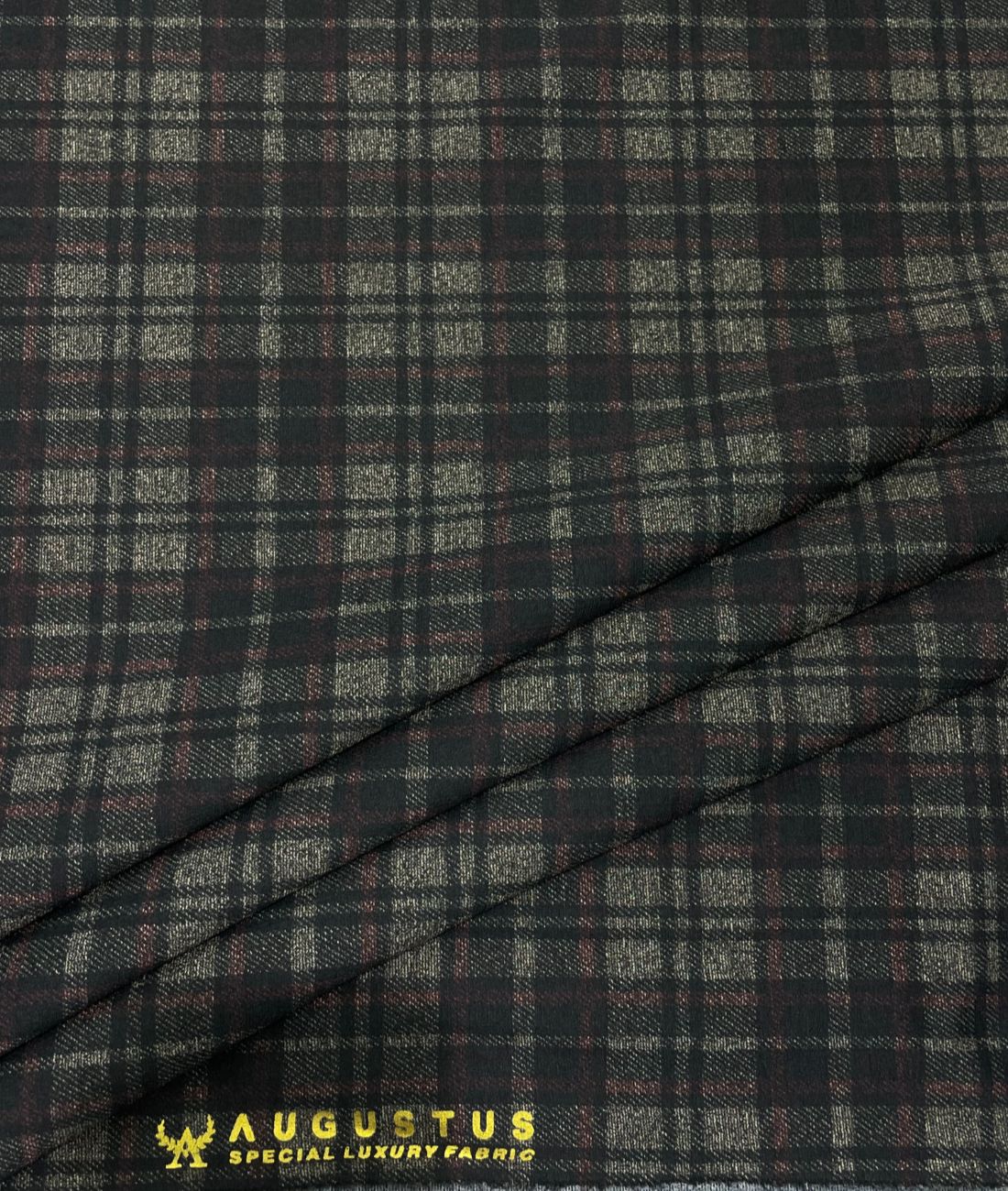 Augustus Luxury Checks Stretchable Suiting Fabric for Suits & Blazers