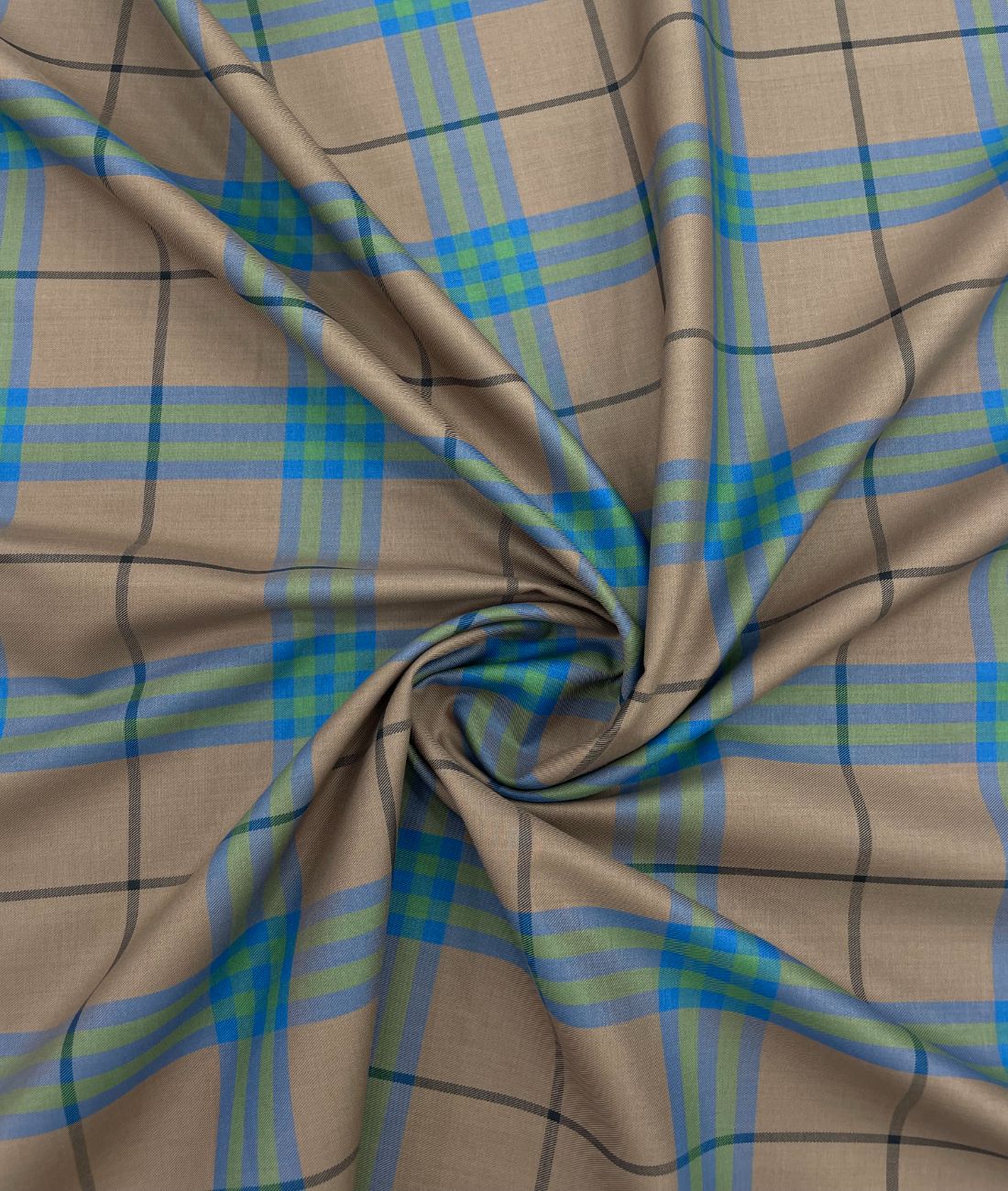 J.Hampstead Luxury 2 Ply Burberry Checks Giza Cotton Fabric for Men's Shirt