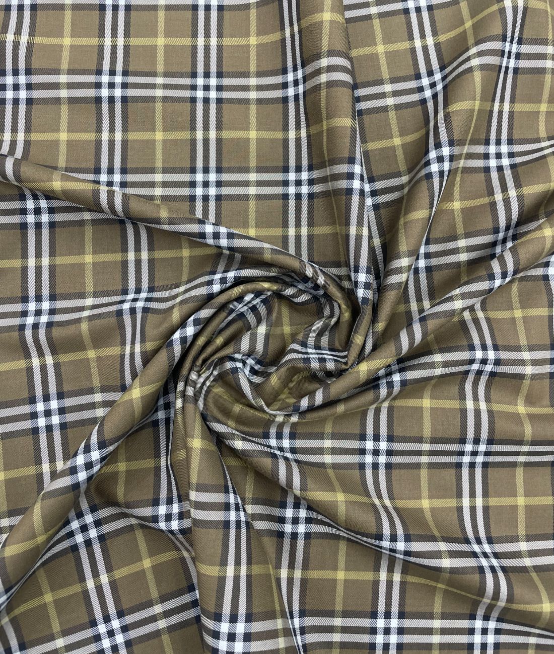 J.Hampstead Checks Luxury Giza Cotton Fabric for Mens's Shirt