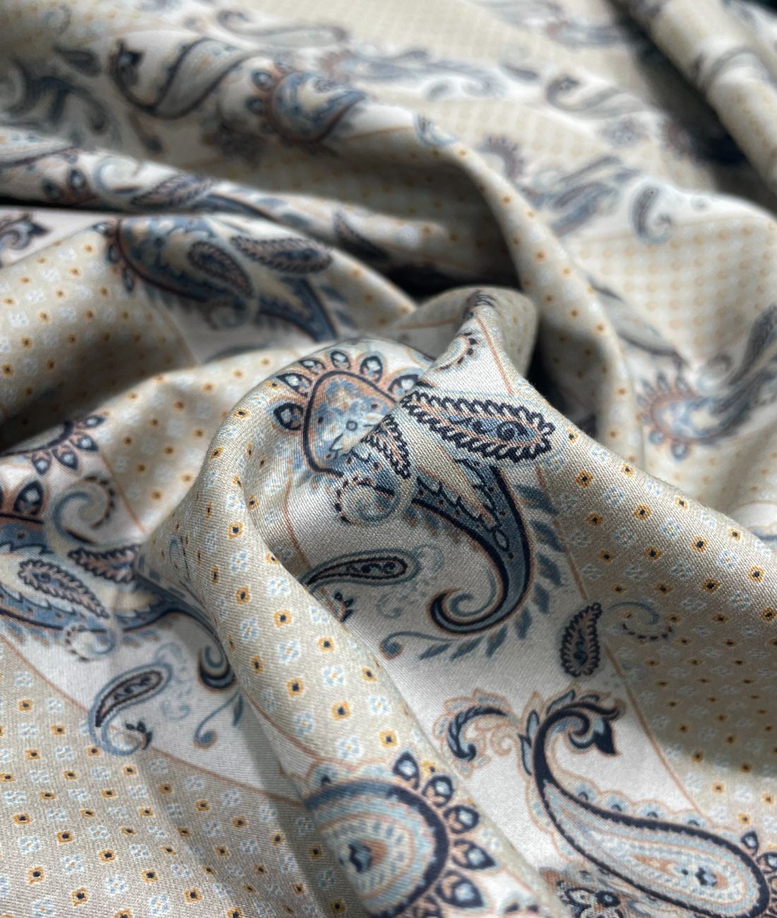 J.Hampstead Paisley Printed Luxury Giza Cotton Fabric for Shirts