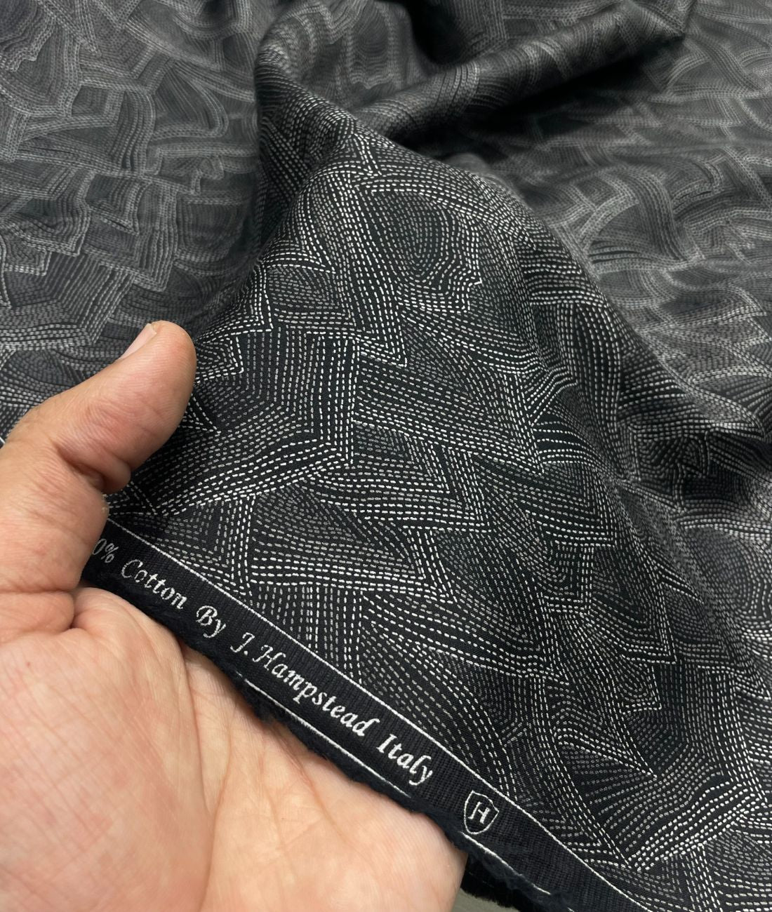 J.Hampstead Printed Luxury Giza Cotton Fabric for Men's Shirt