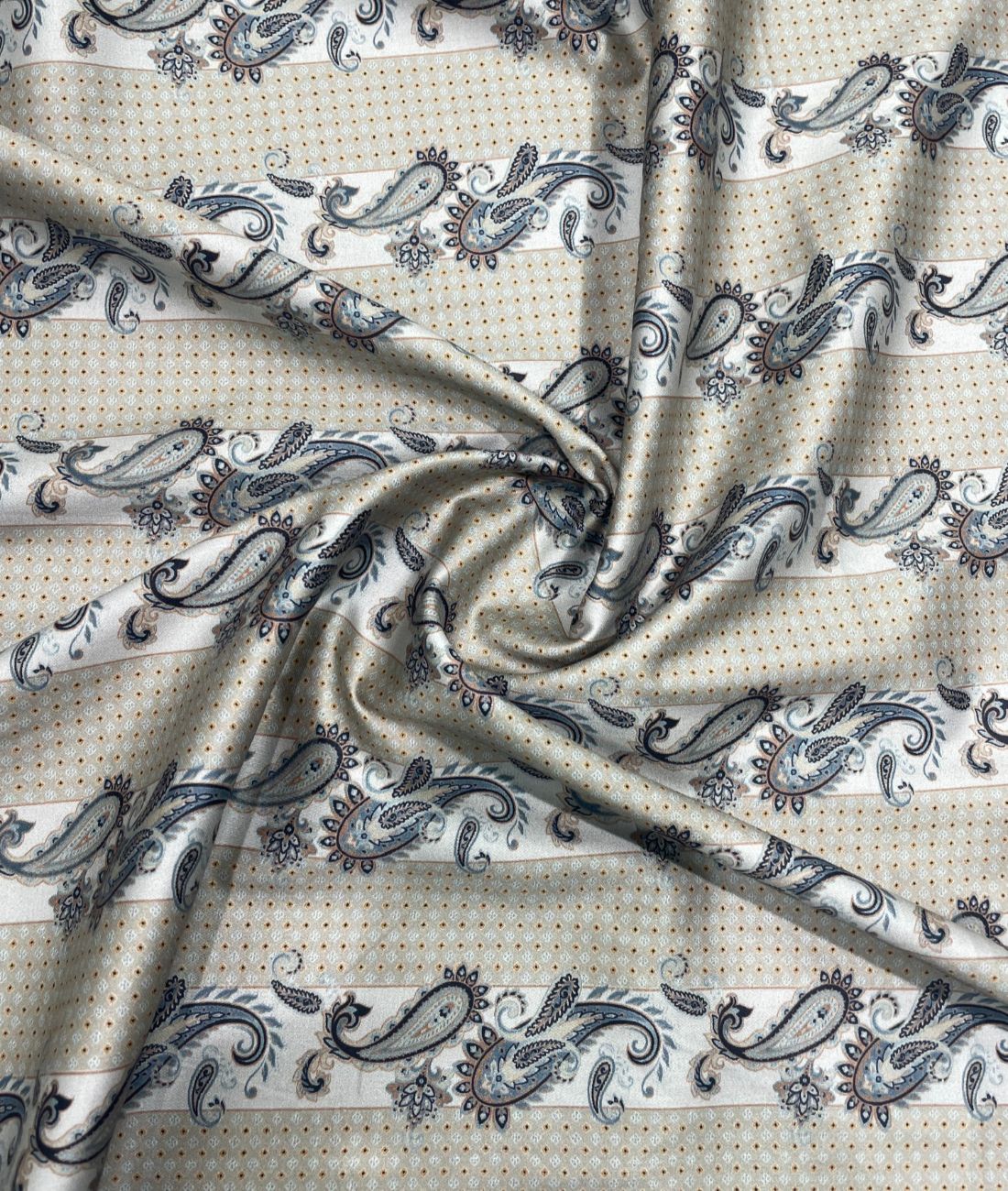 J.Hampstead Paisley Printed Luxury Giza Cotton Fabric for Shirts