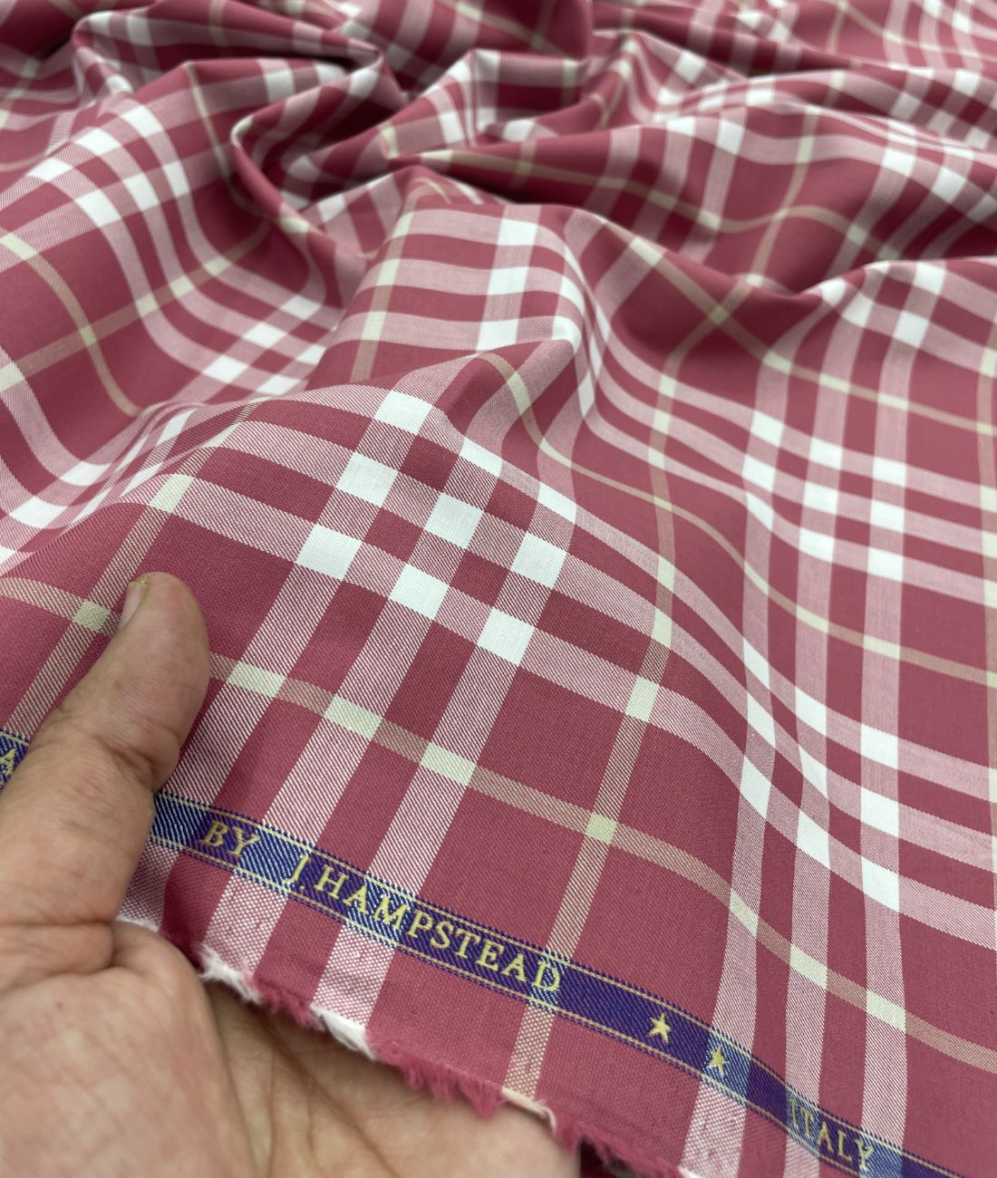 J.Hampstead Checks Luxe Edition Giza Cotton Fabric