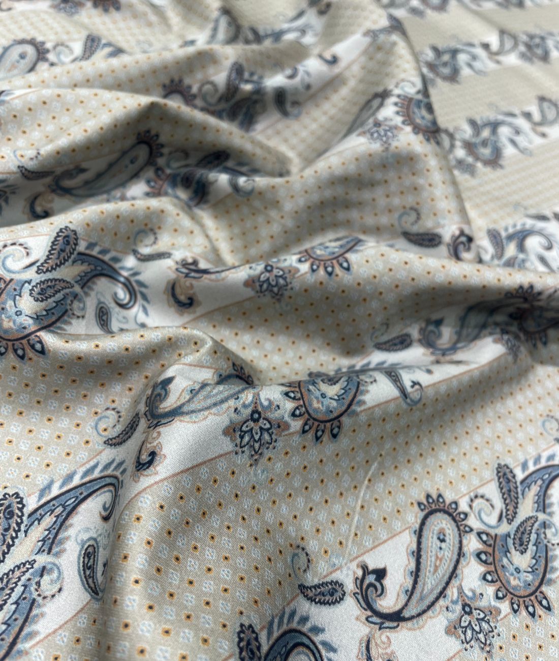 J.Hampstead Paisley Printed Luxury Giza Cotton Fabric for Shirts