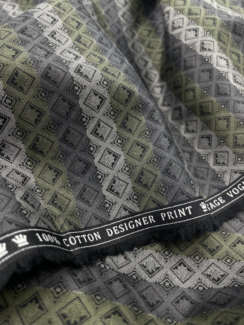 Luxury Printed Shirt Fabric for Men's Shirt