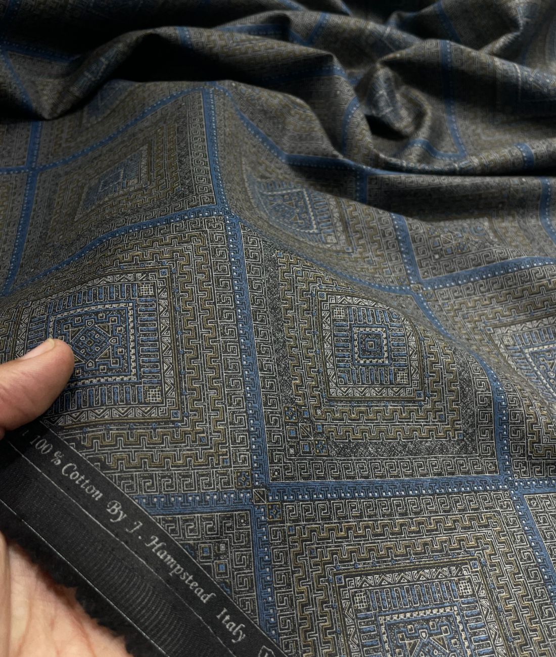 J.Hampstead Printed Luxury Giza Cotton 2 Ply Fabric for Shirt