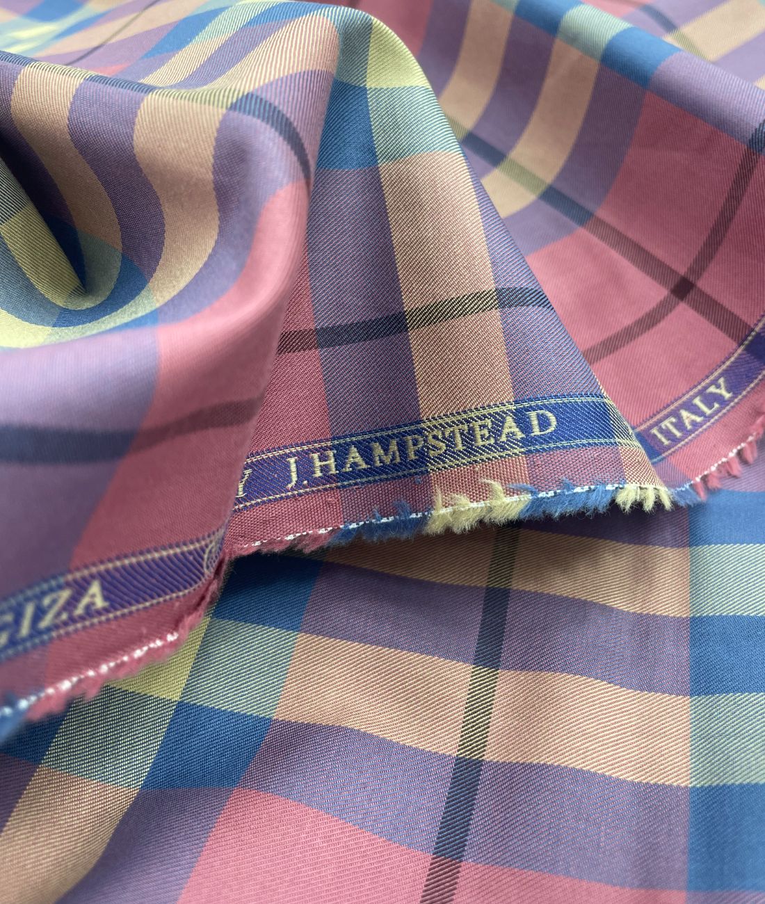 J.Hampstead Checks Luxe Edition Giza Cotton Fabric