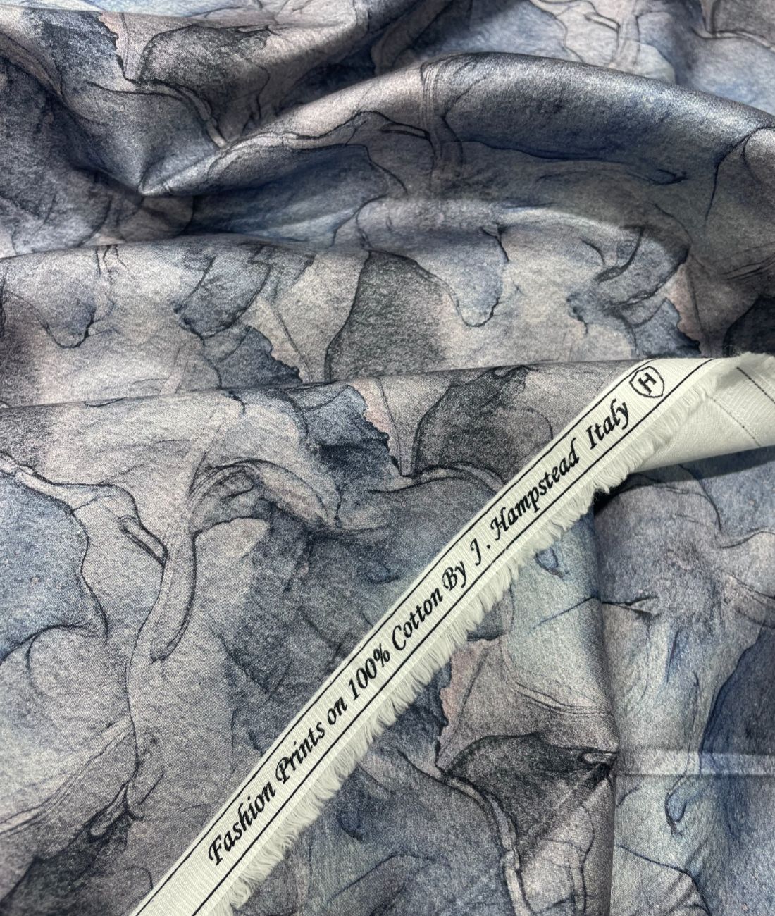 J.Hampstead Very Unique Print Italian Giza Cotton Fabric