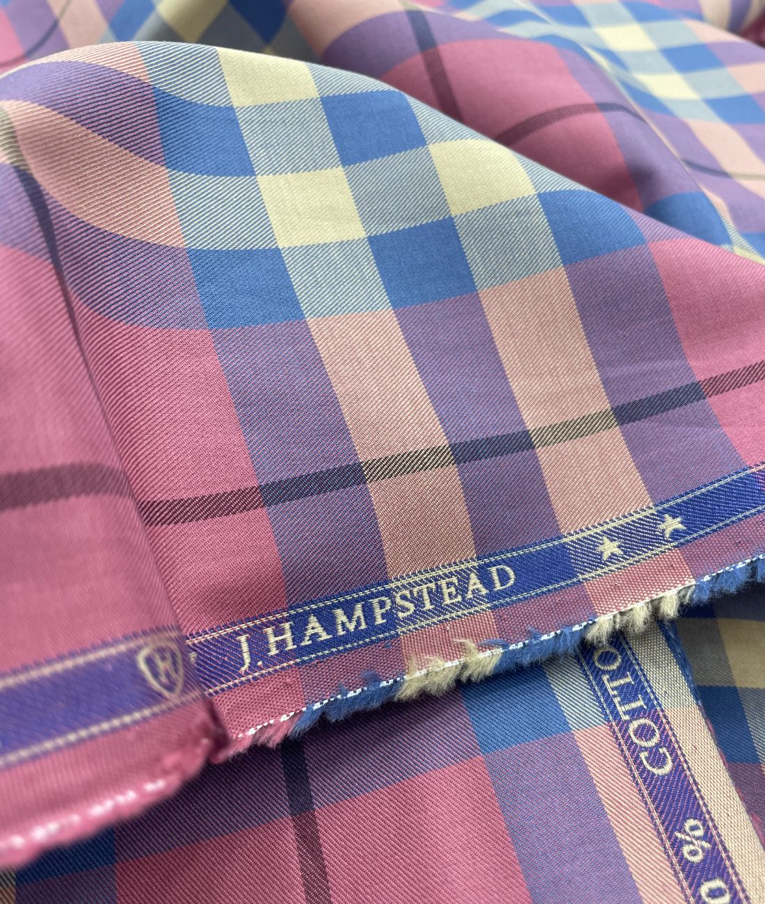 J.Hampstead Checks Luxe Edition Giza Cotton Fabric