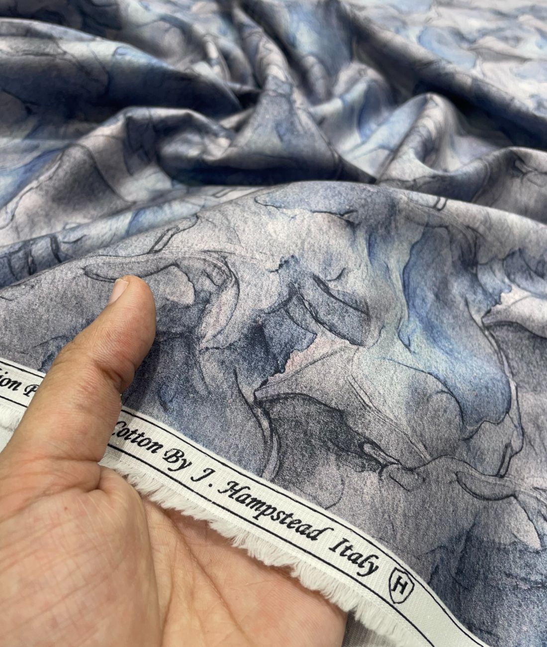 J.Hampstead Very Unique Print Italian Giza Cotton Fabric