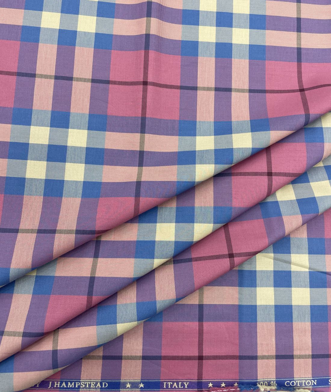 J.Hampstead Checks Luxe Edition Giza Cotton Fabric