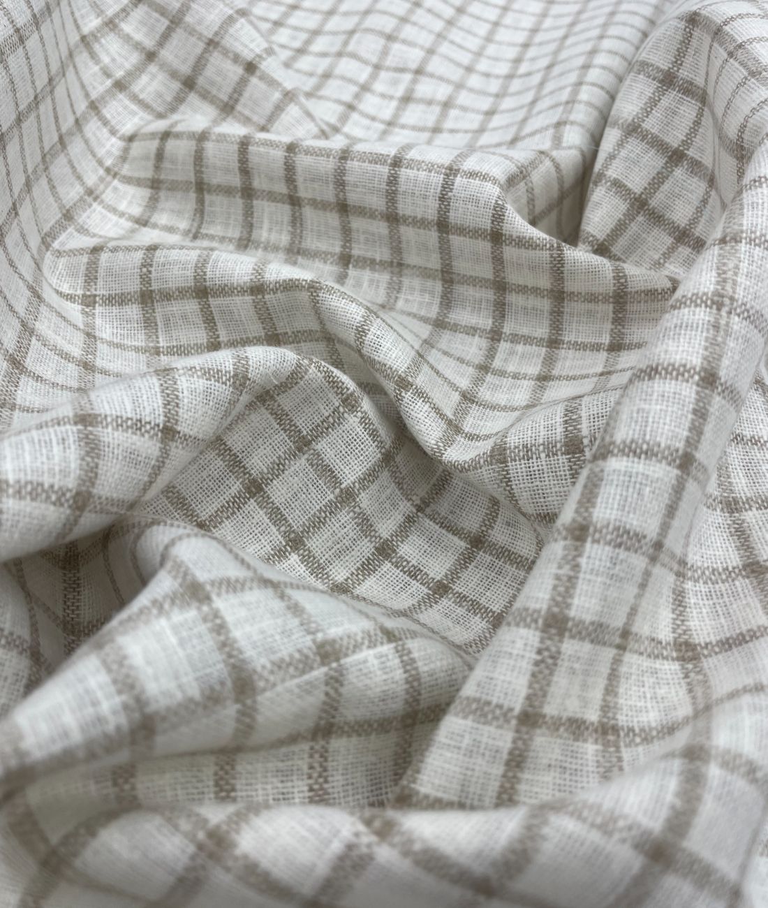 Small Checks Linen Fabric for Shirt & Kurta