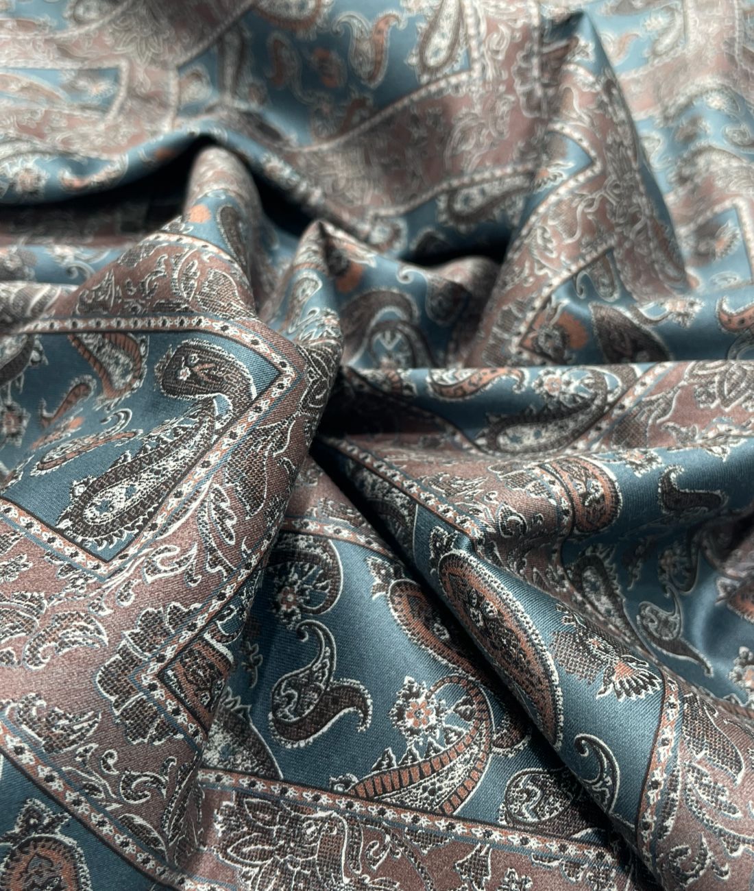 J.Hampstead Paisley Printed Luxury Giza Cotton Shirt Fabric