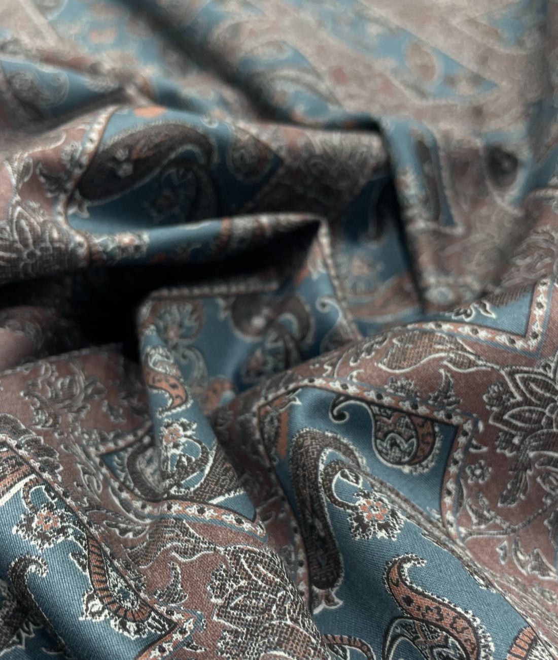 J.Hampstead Paisley Printed Luxury Giza Cotton Shirt Fabric