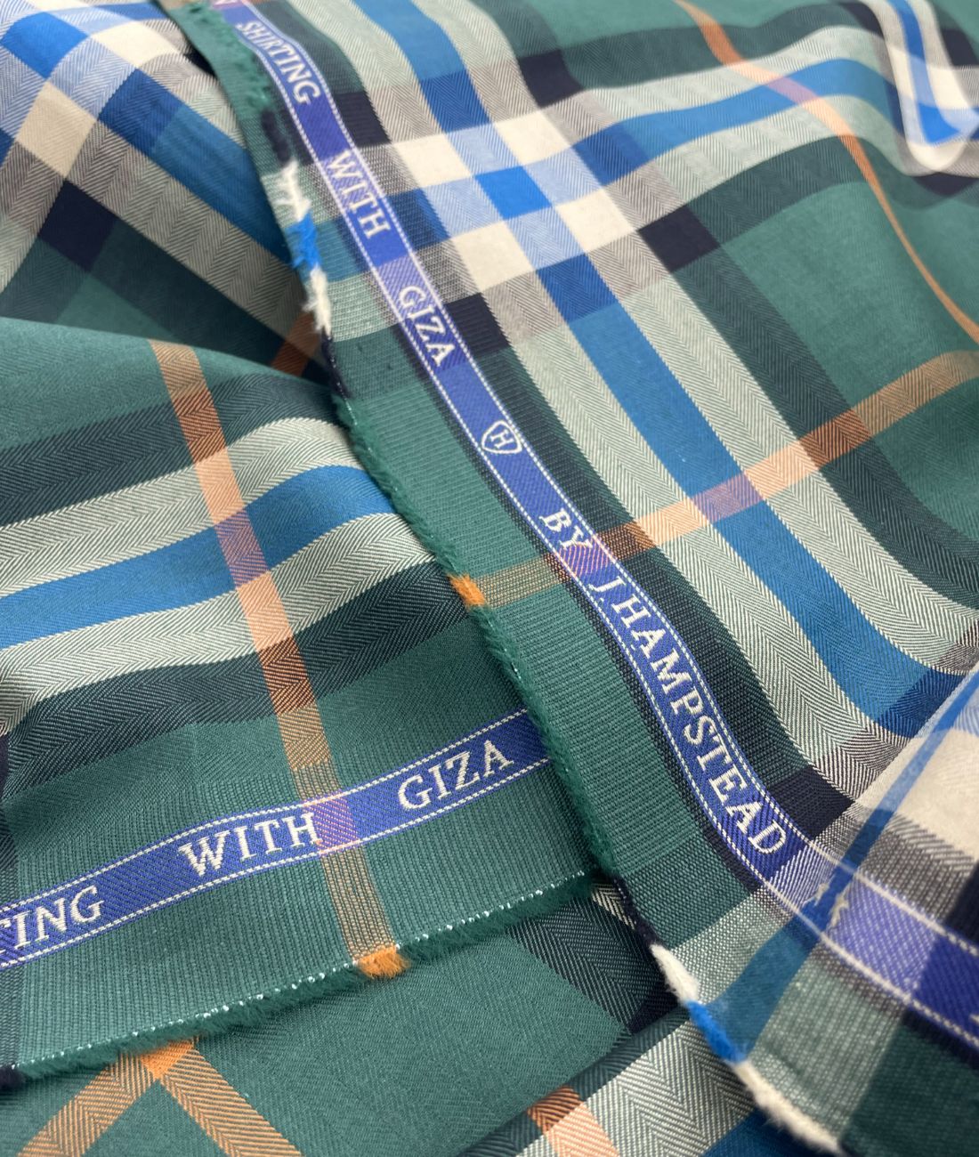 J.Hampstead Checks Luxe Edition Giza Cotton Fabric