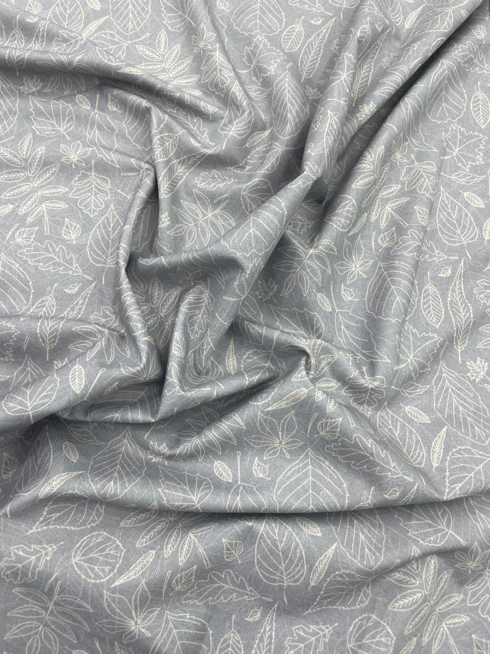 Brunello Ferragamo Leaves Print Giza Cotton Fabric for Men's Shirt