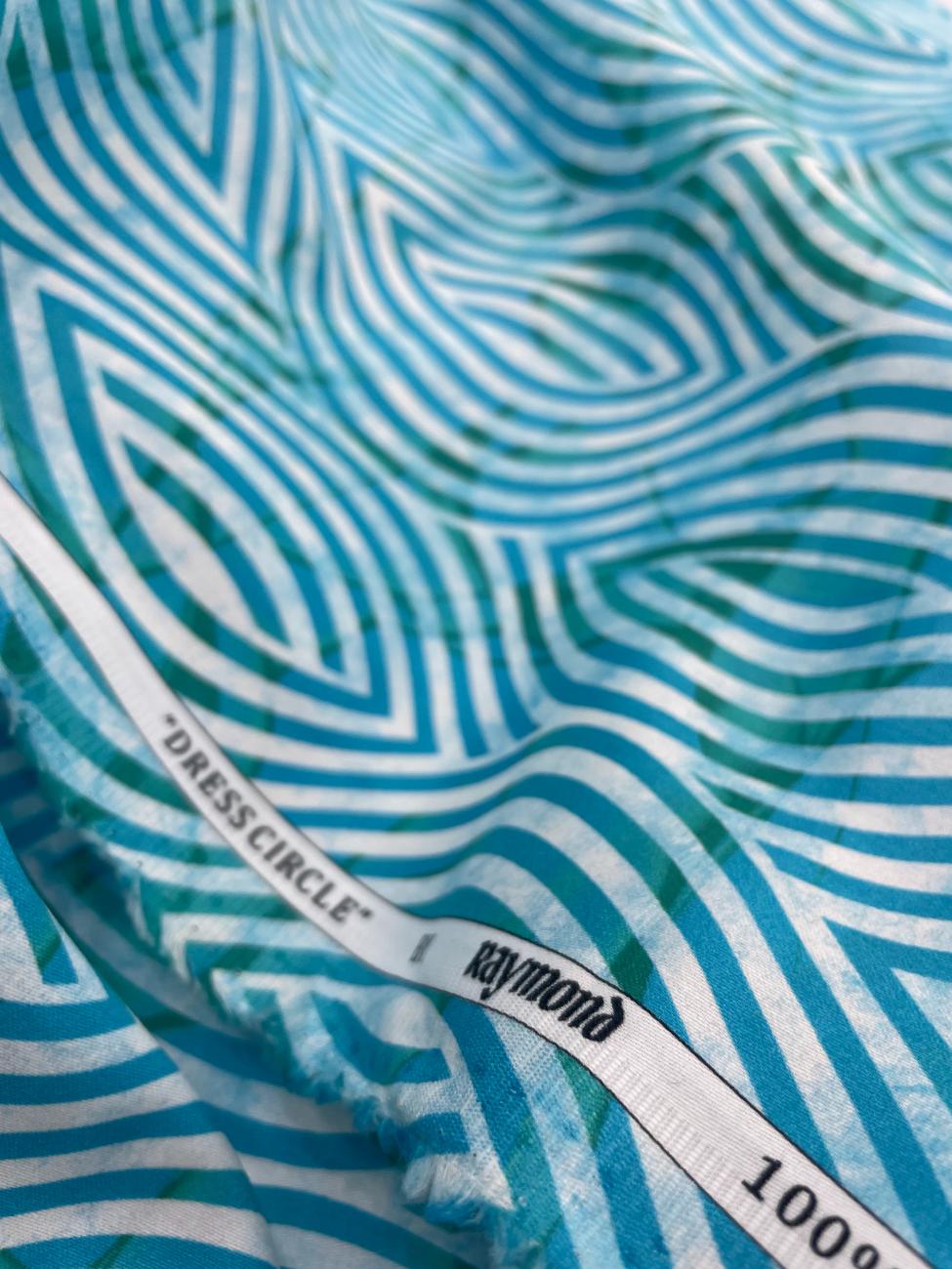 Raymond Ultra Luxury Designer Giza Cotton Fabric for Men's Shirt