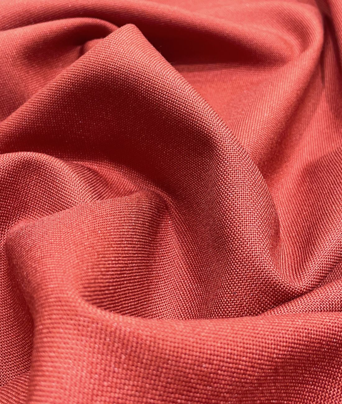 Ocm Orange Wool Blend Suiting Fabric