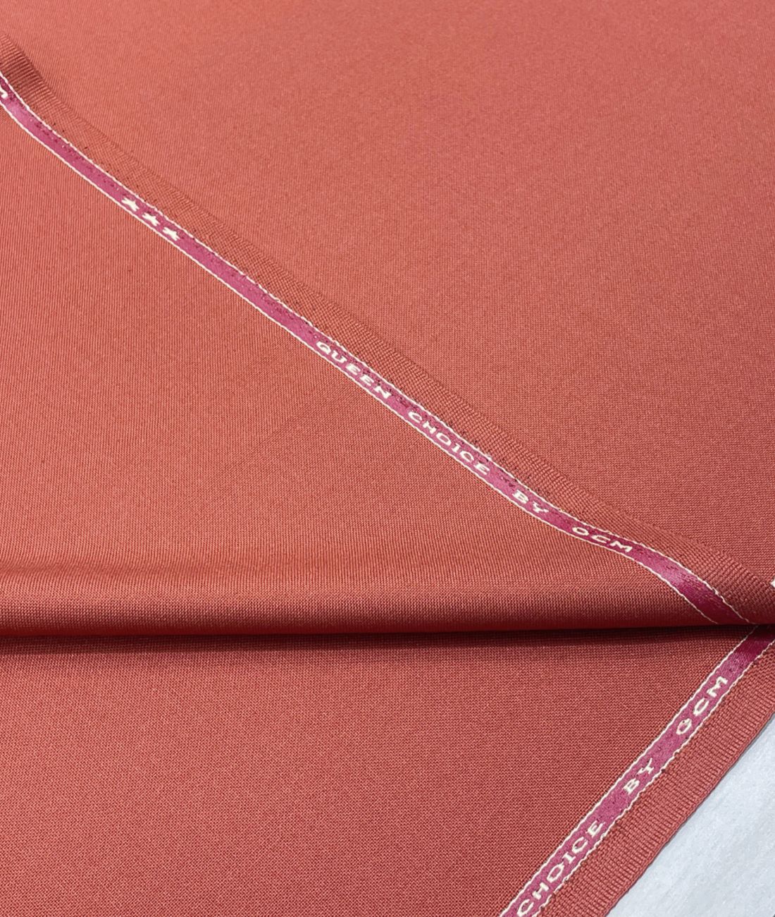 Ocm Orange Wool Blend Suiting Fabric