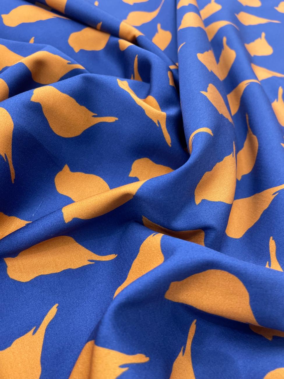 J.Hampstead Bird Print Luxury Giza Cotton Fabric for Men's Shirt