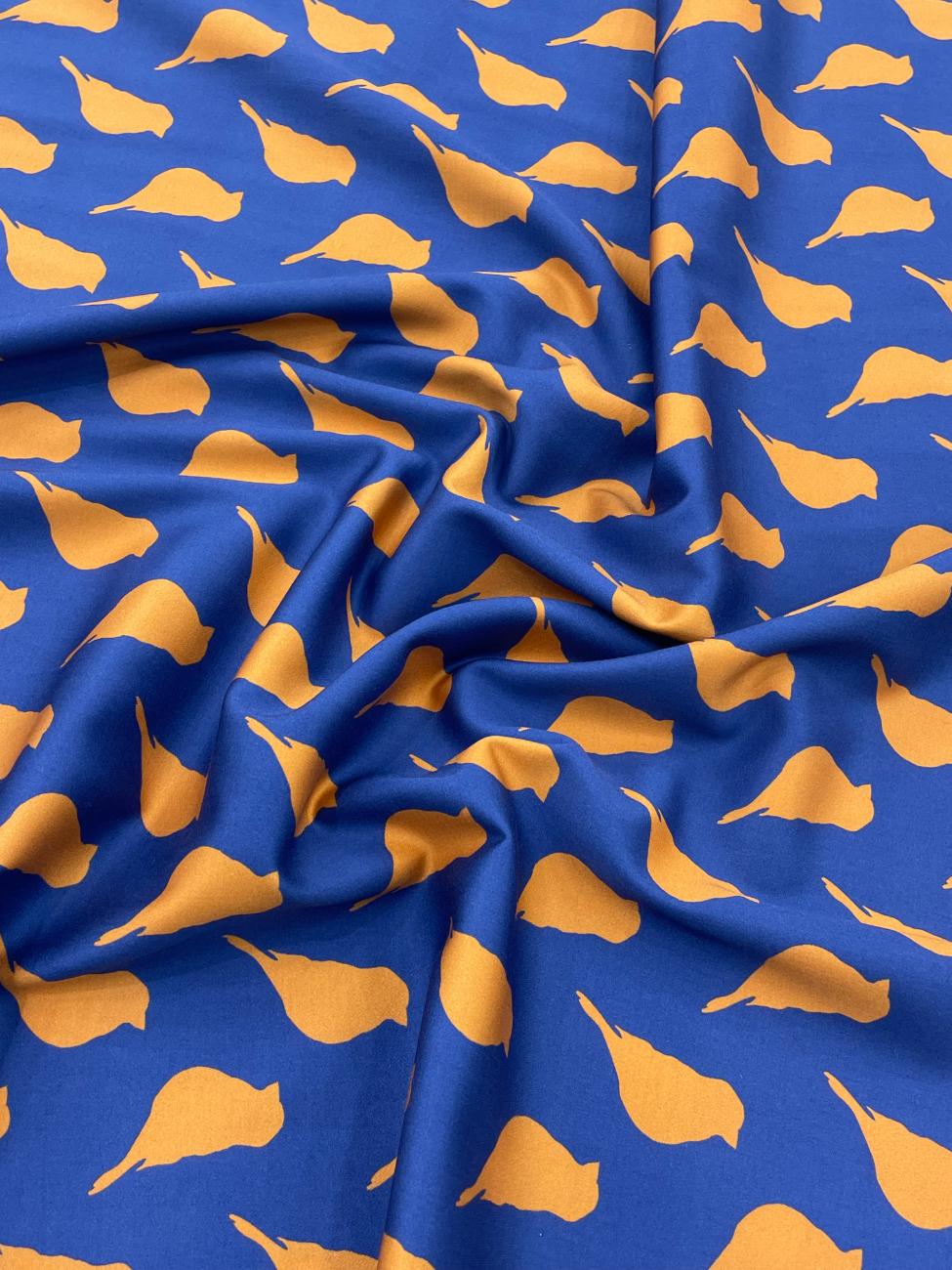 J.Hampstead Bird Print Luxury Giza Cotton Fabric for Men's Shirt