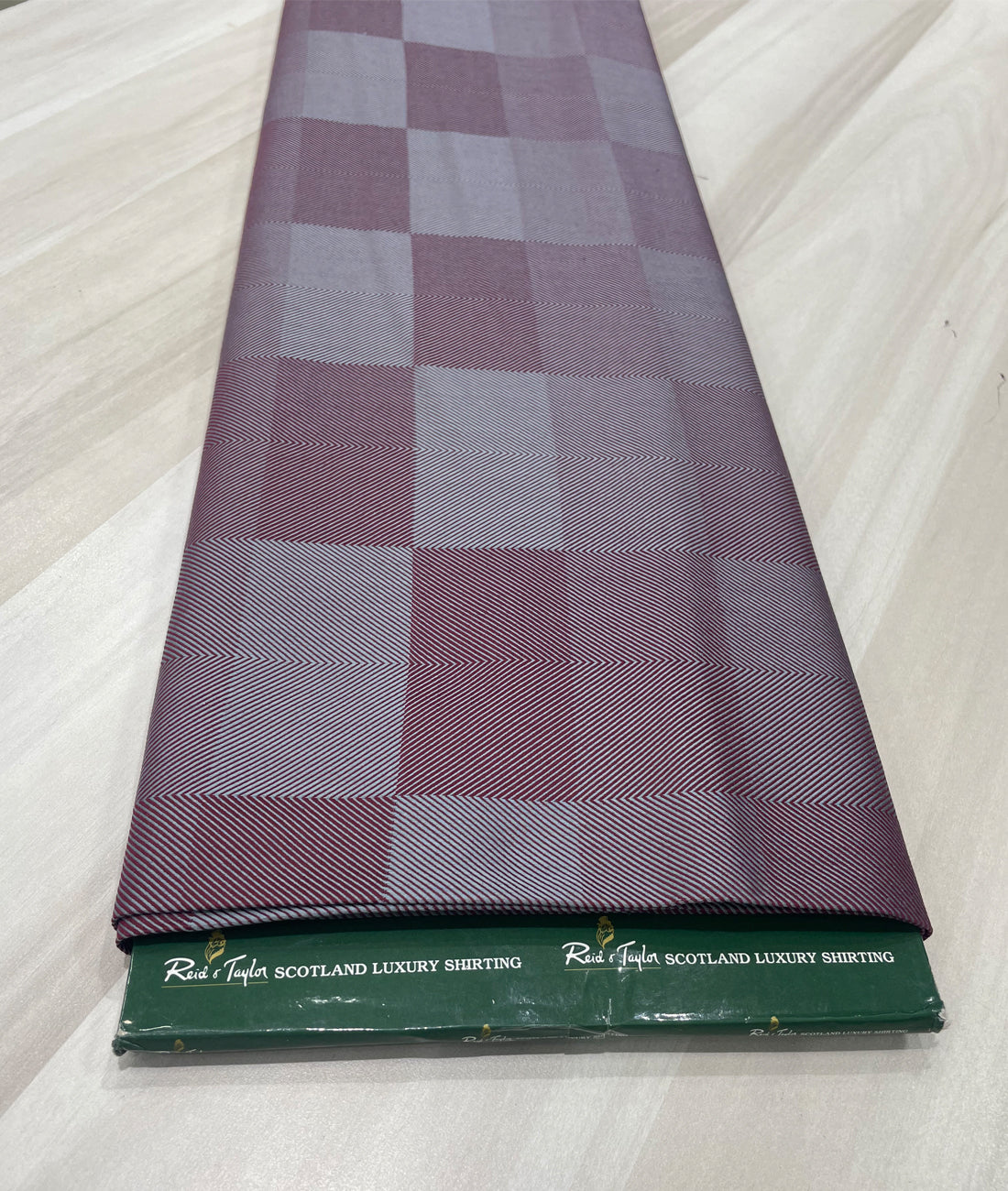 Reid & Taylor Luxury 2 Ply Giza Cotton Men's Unstitched Checks Fabric