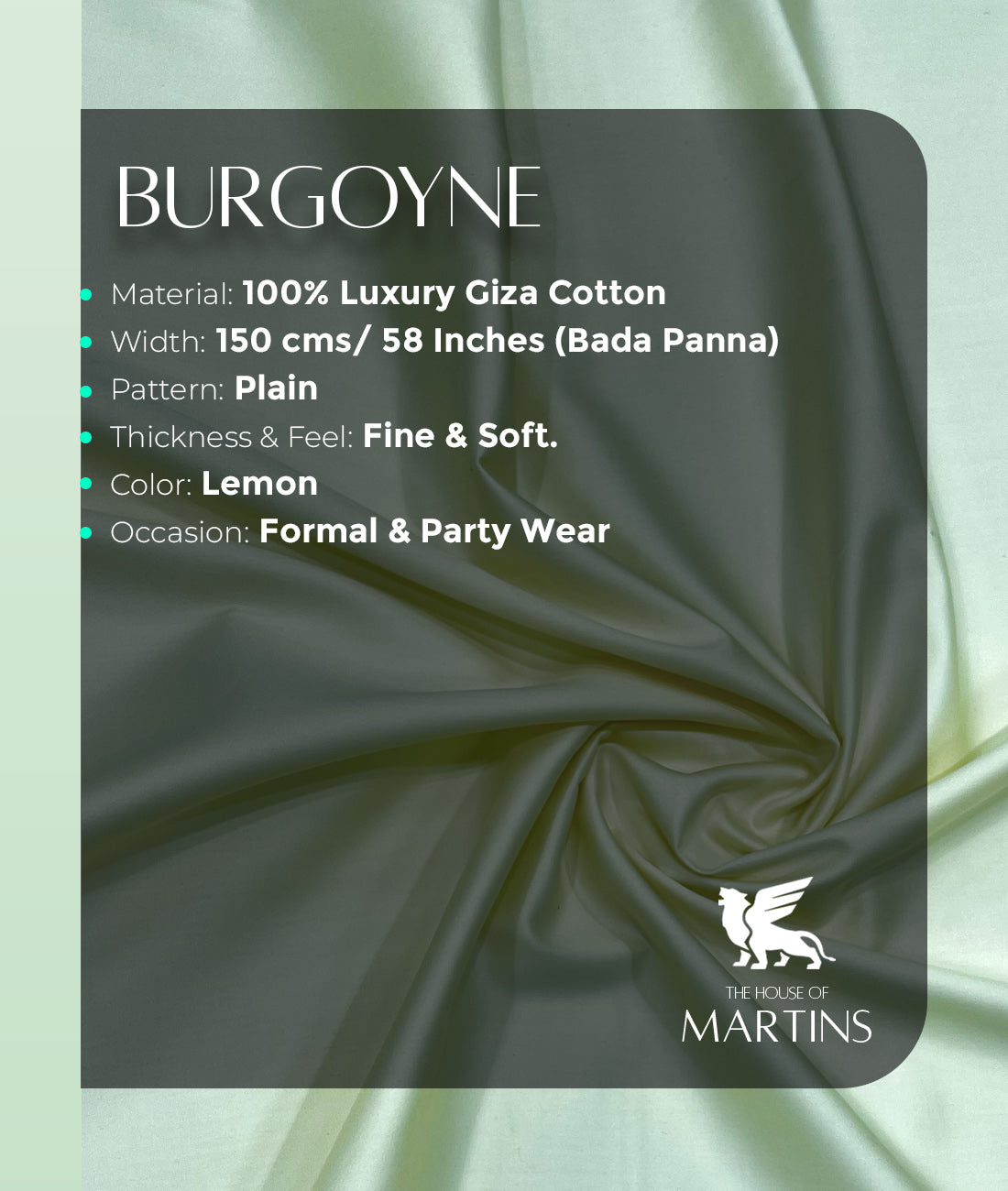 Burgoyne Luxury 2 Ply Giza Cotton Fabric for Shirt