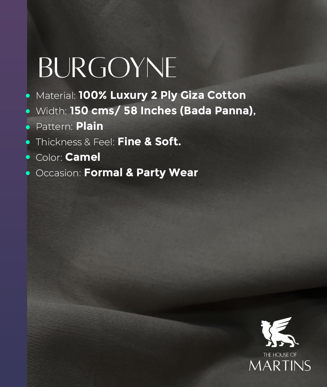 Burgoyne 2ply Luxury Cotton Men's Fabric Unstitched
