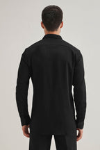 Bear-y-rich - Hand Embroidered Designer Shirt - Black