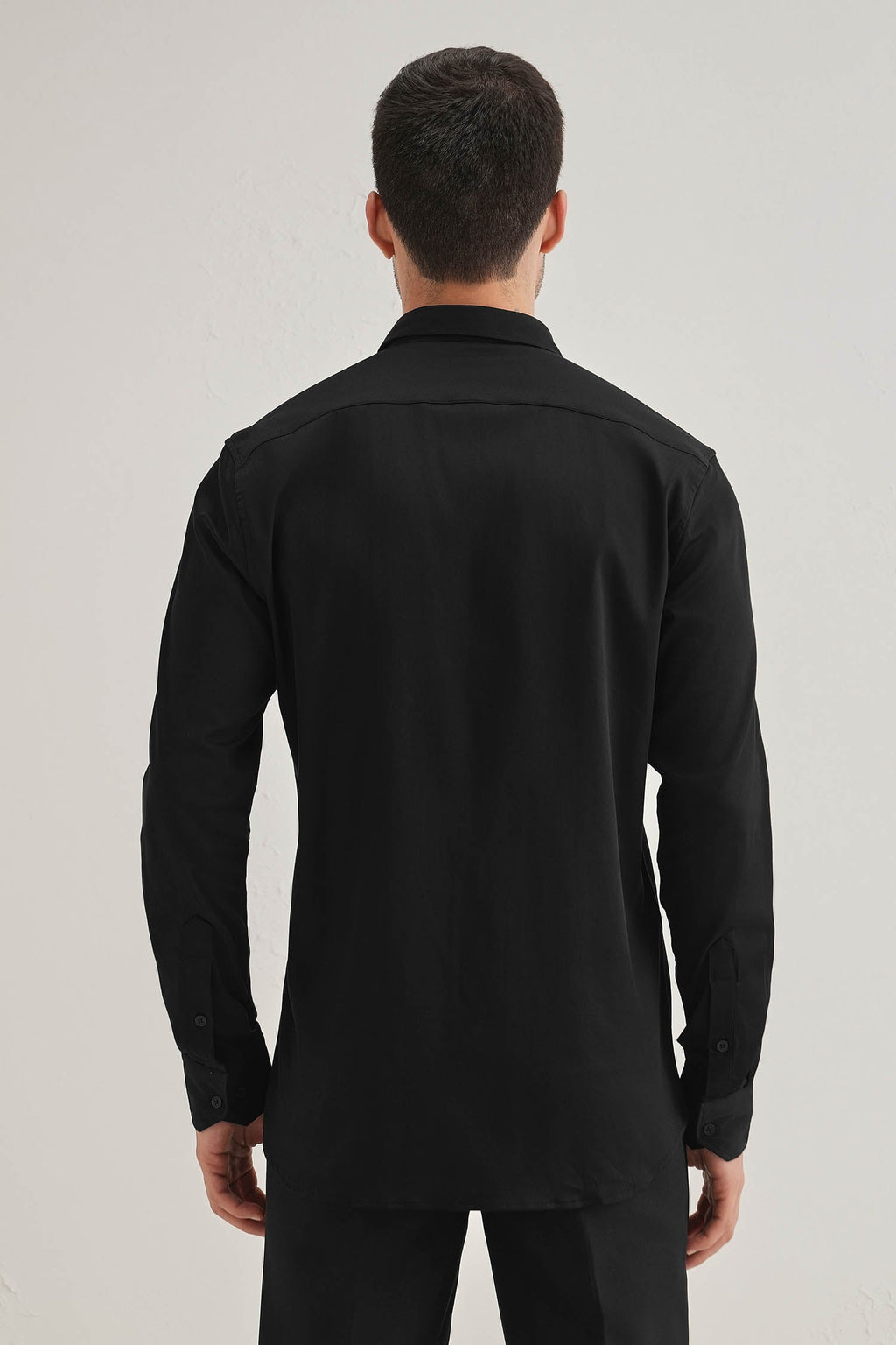 Heart Allover - Hand Embroidered Designer Shirt - Black