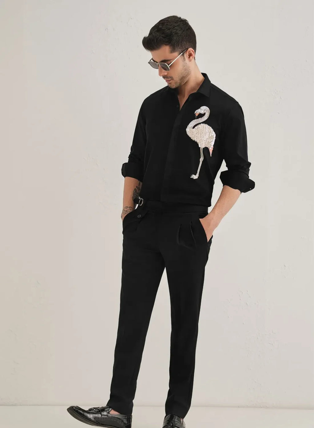 Designer Hand Embroidered Shirt Club Wear