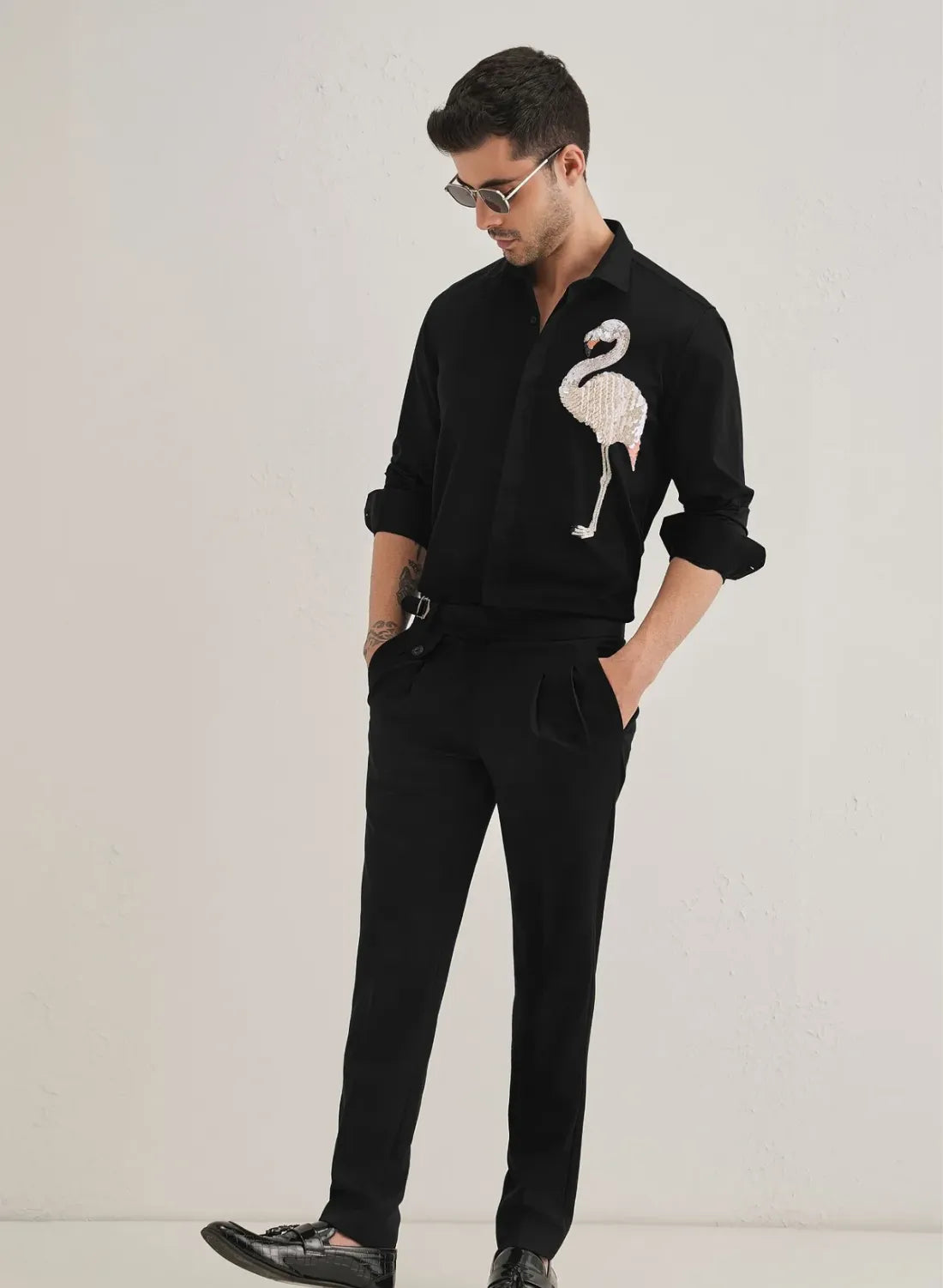 Designer Hand Embroidered Shirt Club Wear