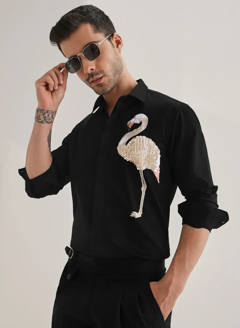 Designer Hand Embroidered Shirt Club Wear