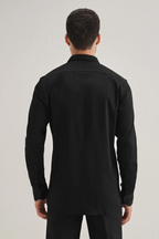 Idgaf hand embroidered designer shirt - Black