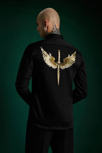 Soar Hand Embroidered Designer Shirt - Black