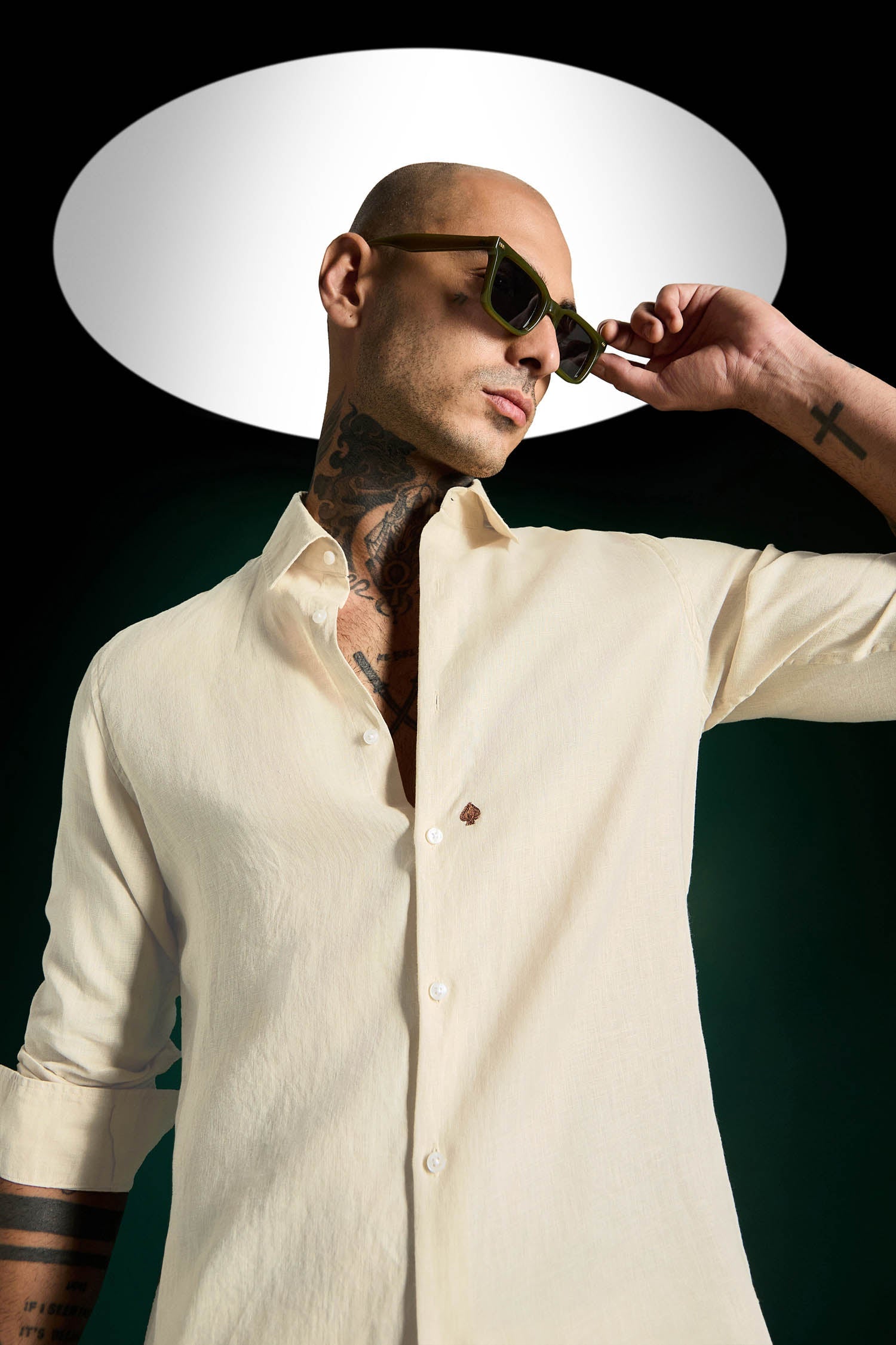 Spade Irish Linen Shirt - Ivory