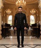 Luxury Designer Hand Embroidered Bandhgala Suit for Wedding