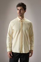 Floret- Hand Embroidered Designer Shirt - Ivory