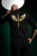 Soar Hand Embroidered Designer Shirt - Black