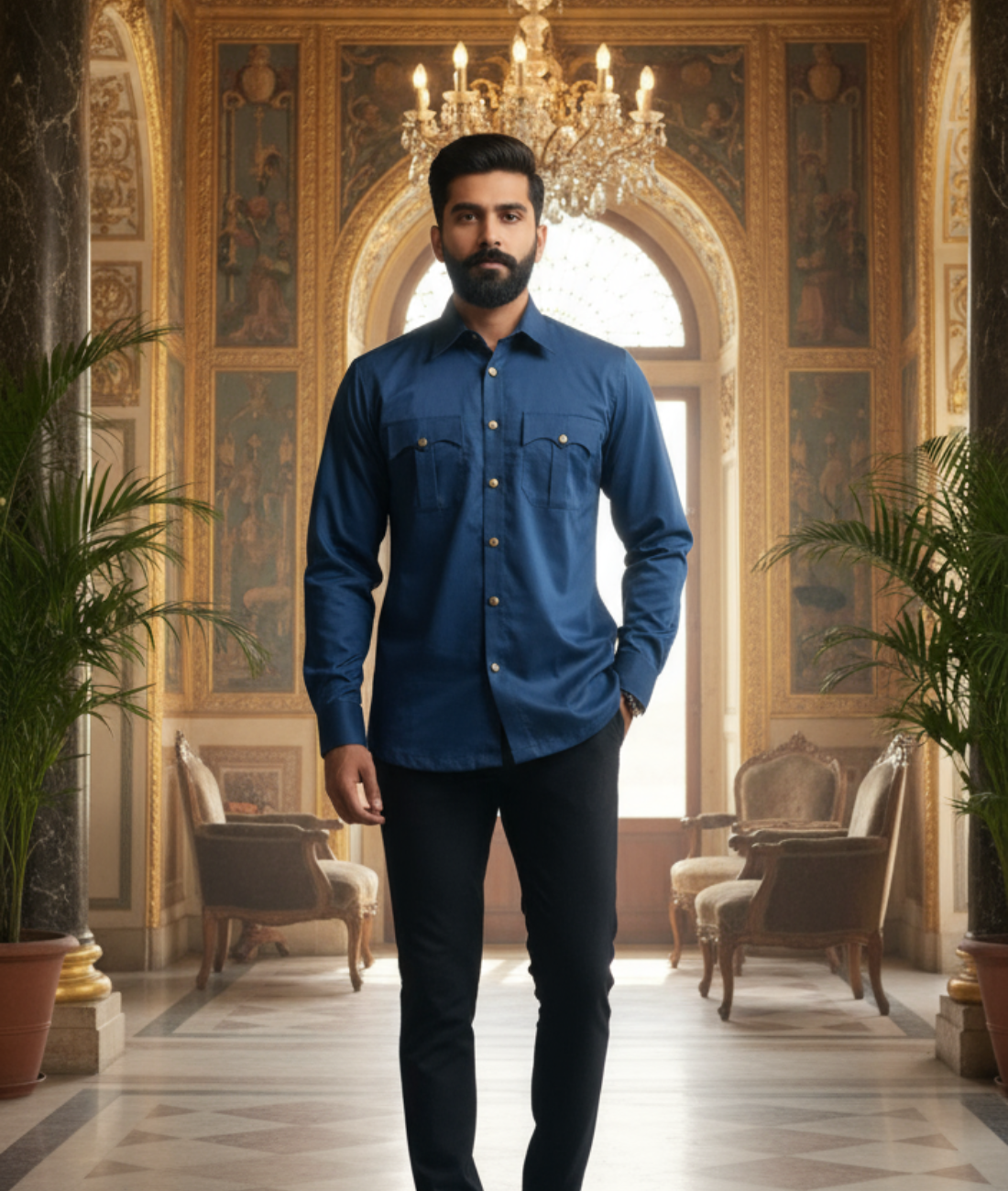 Hunting Shirt with 2 Pocket for Royal Event