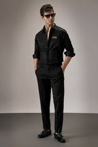 Komal Kothari Hand Embroidered Designer Shirt - Black