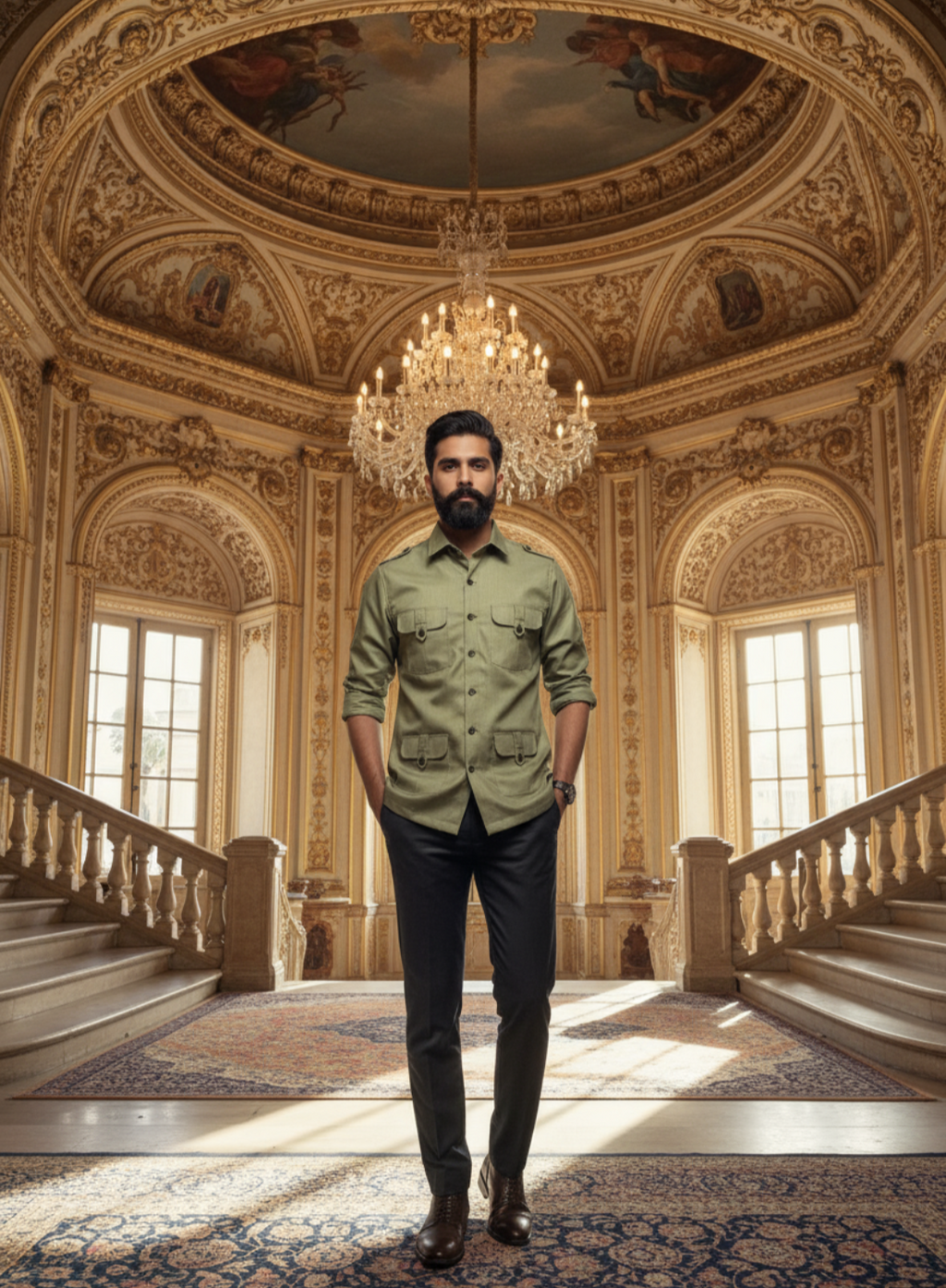 Hunting Shirt with 4 Pocket for Royal Event