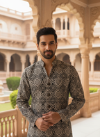 V Neck Luxury Kurta for Wedding Outfit