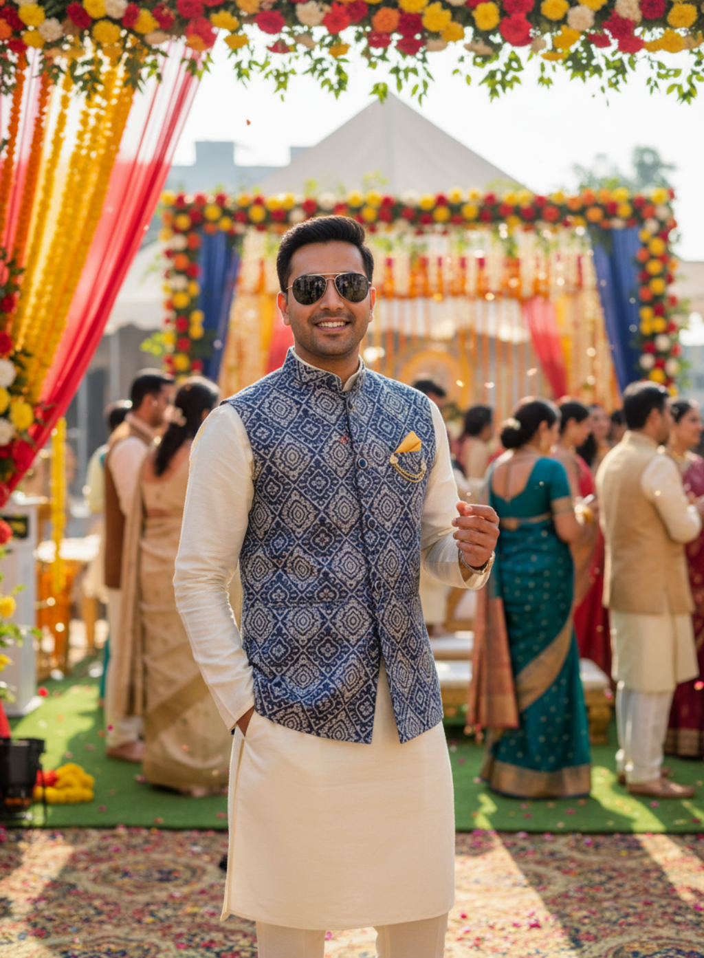 Royal Sadri, Kurta & Pajama Set for Wedding