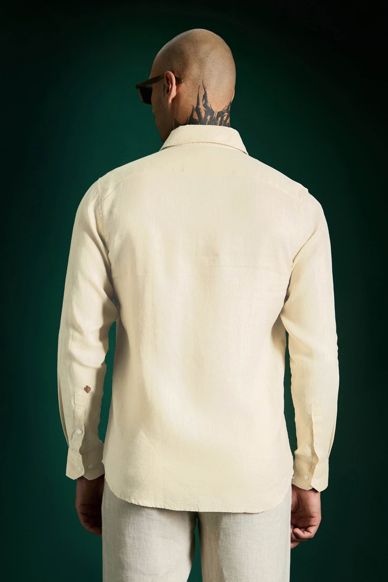 Spade Irish Linen Shirt - Ivory