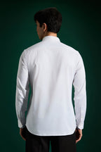 Forms- Hand Embroidered Designer Shirt - White