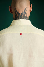 Heart Irish Linen Shirt - Mellow Yellow